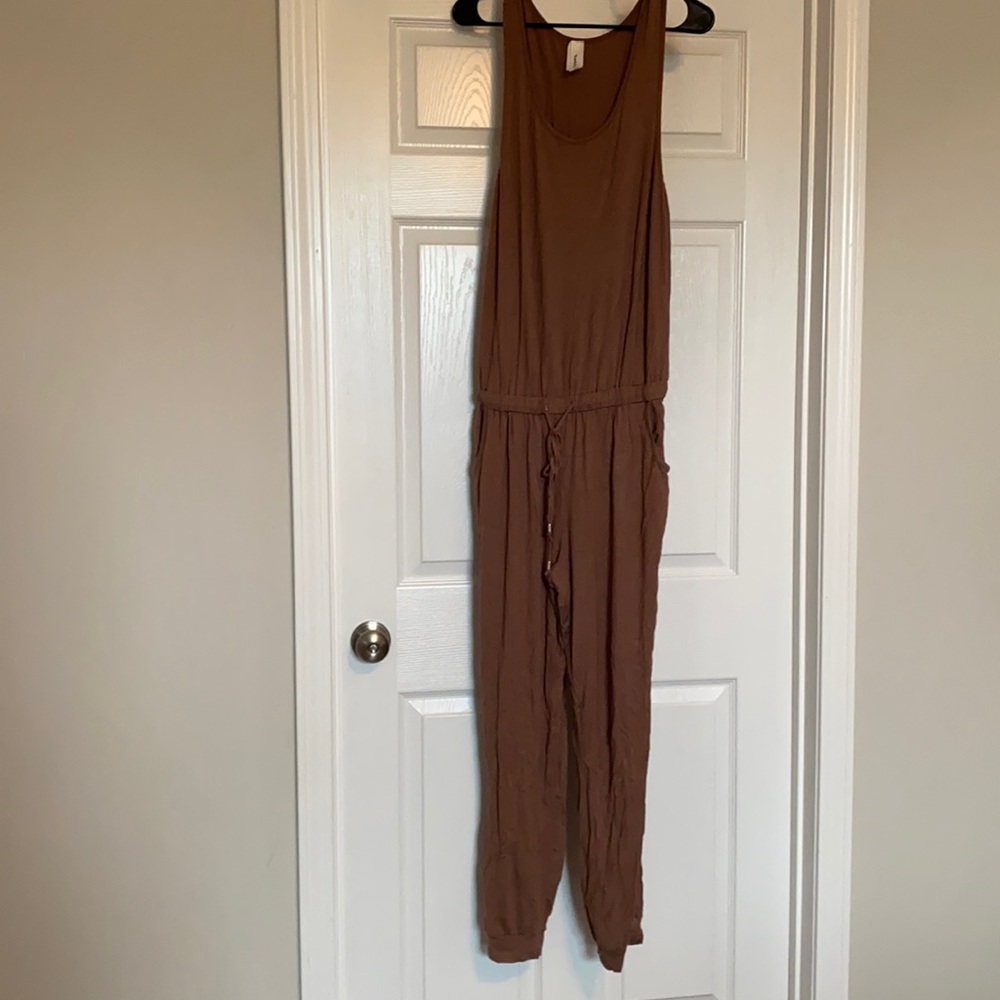 Brown jogger jumpsuit